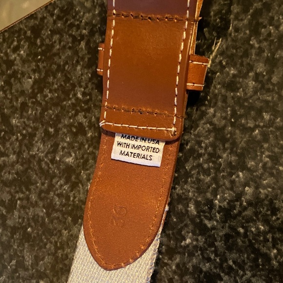 Peter Millar Brown and Tan Canvas/Leather Belt 
Size 36 - Picture 7 of 7